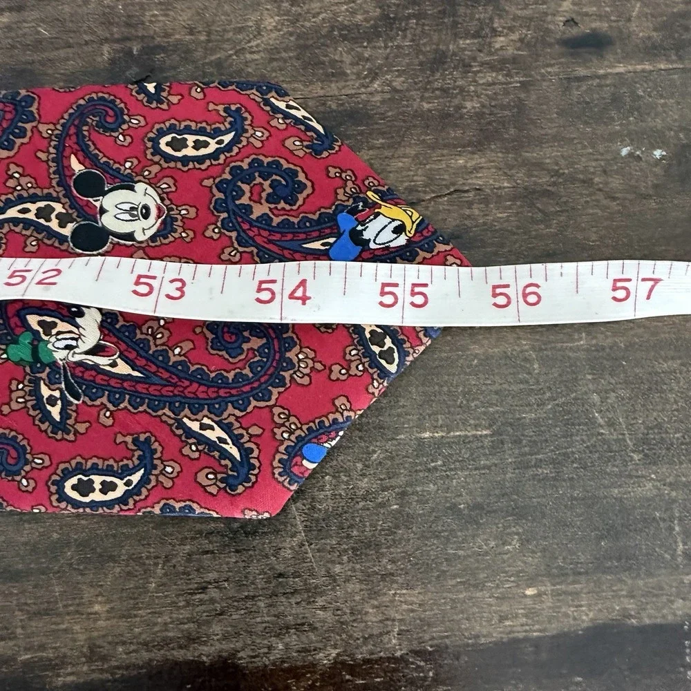 Vintage Disney‎ Novelty Tie Mickey Mouse Donald Duck Paisley Balancine USA
